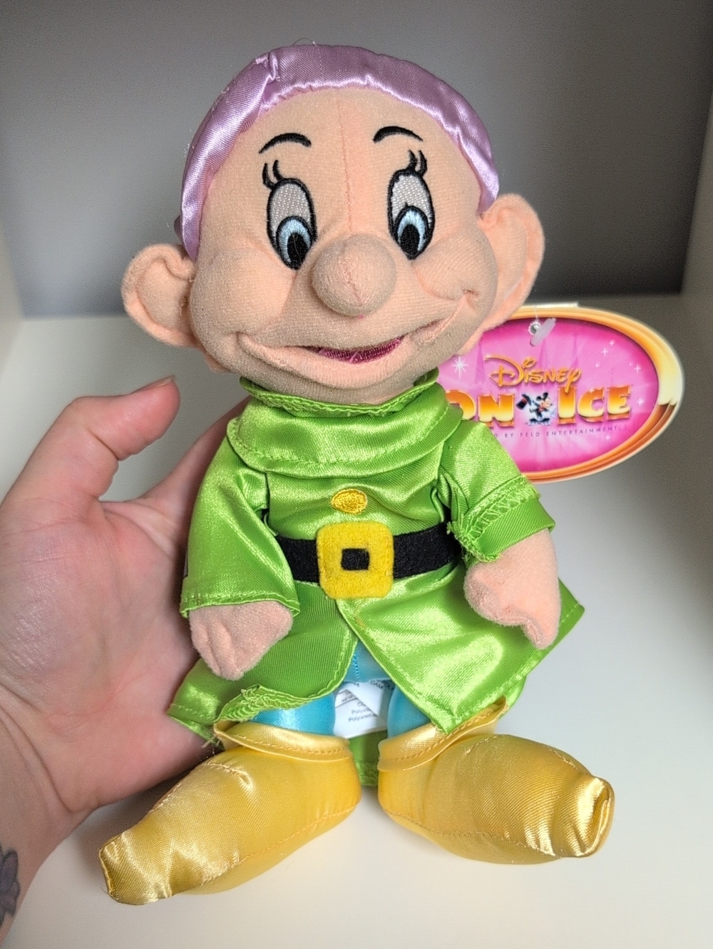 Disney On Ice Dopey Snow White And The Seven Dwarfs 9" Plush BNWT